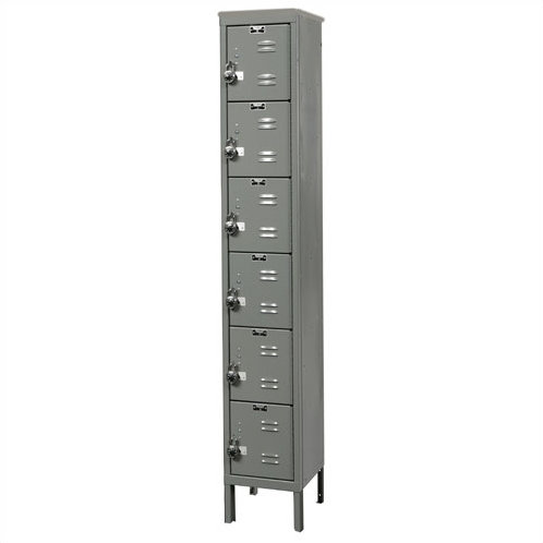 ReadyBuilt Metal 6 Or More - Tier 12'' Employee Locker, Gris foncé, L 12 po x P 15 po x H 78 po