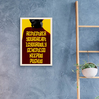  «Keep On Pushin» par NUMA, art mural en verre acrylique, 16 po x 24 po
