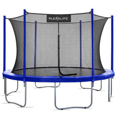 Plexalife 12 FT Round Trampoline Set with Safety Enclosure System - Backyard Trampoline - Outdoor Trampoline for Kids - Adults