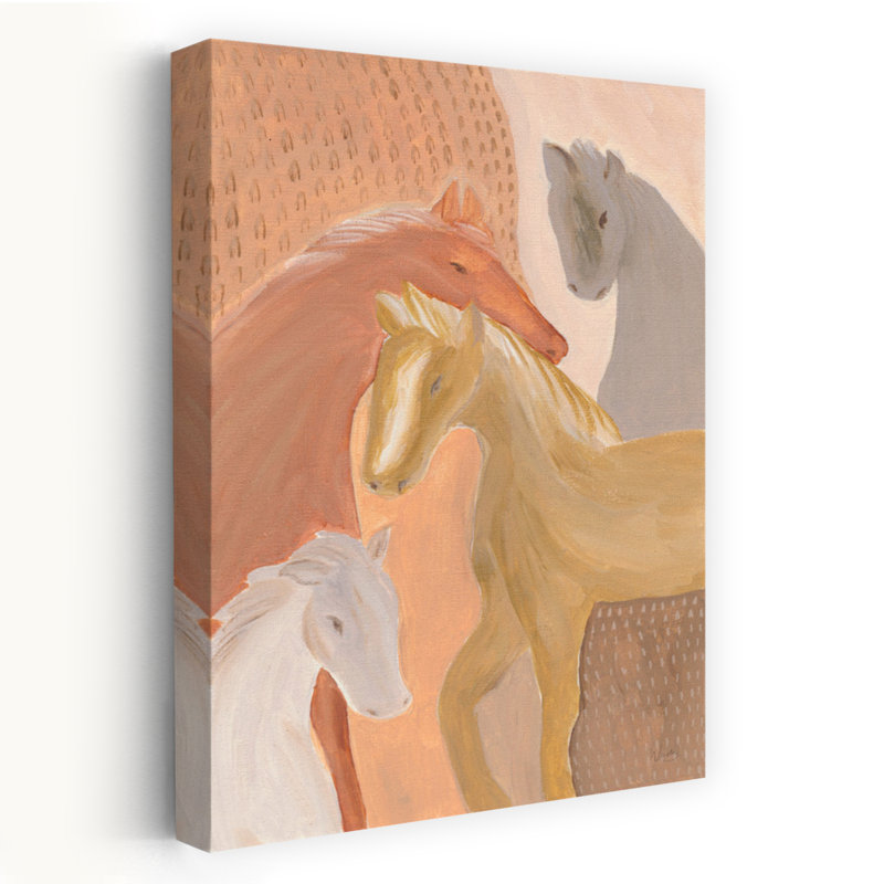 «Dustborn Stallions II», reproduction d'art murale cheval contemporain, 24" H x 16" W