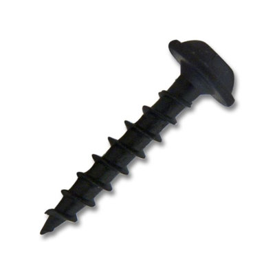 #8 x 1 in. Black Square Round Washer Head Coarse Thread Self-Tapping