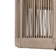 Ensemble de table industrielle rustique, table basse et table d'appoint avec design en corde tissée, ensemble de table élégant et fonctionnel moderne pour le salon et la décoration intérieure - corde beige