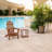 Patio Wise Outdoor Side Table 15'' L x 15'' W