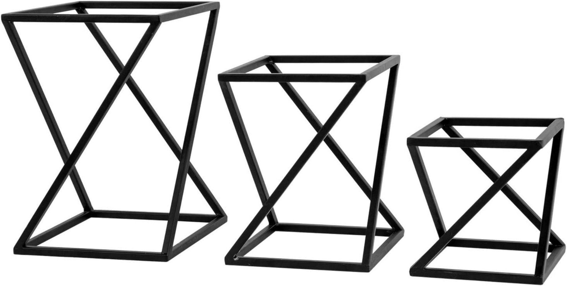 xinchentong Twisting Geometric Matte Black Metal Pizza Riser Racks ...
