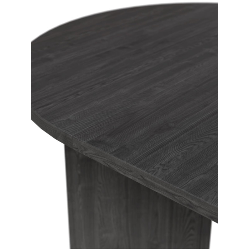 Extendable Round Dining Table, Black