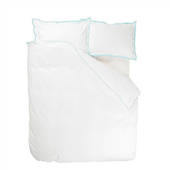 Astor Cotton Duvet Cover, Queen Duvet Cover, Charcoal/Dove