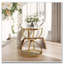 Table d'appoint moderne en verre 19,69 po avec 2 niveaux-140592987