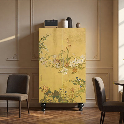 Elegant Pine Wood Wardrobe