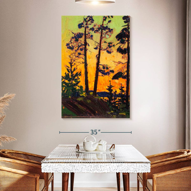 Harnek Pine Trees At Sunset, 51" H x 34" W