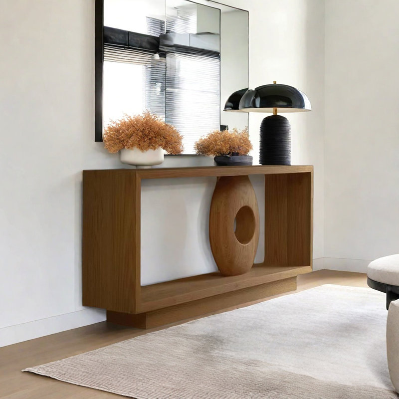 Console Modern Minimalist Art, Naturel, H 23,62 po x l 62,99 po x P 15,75 po