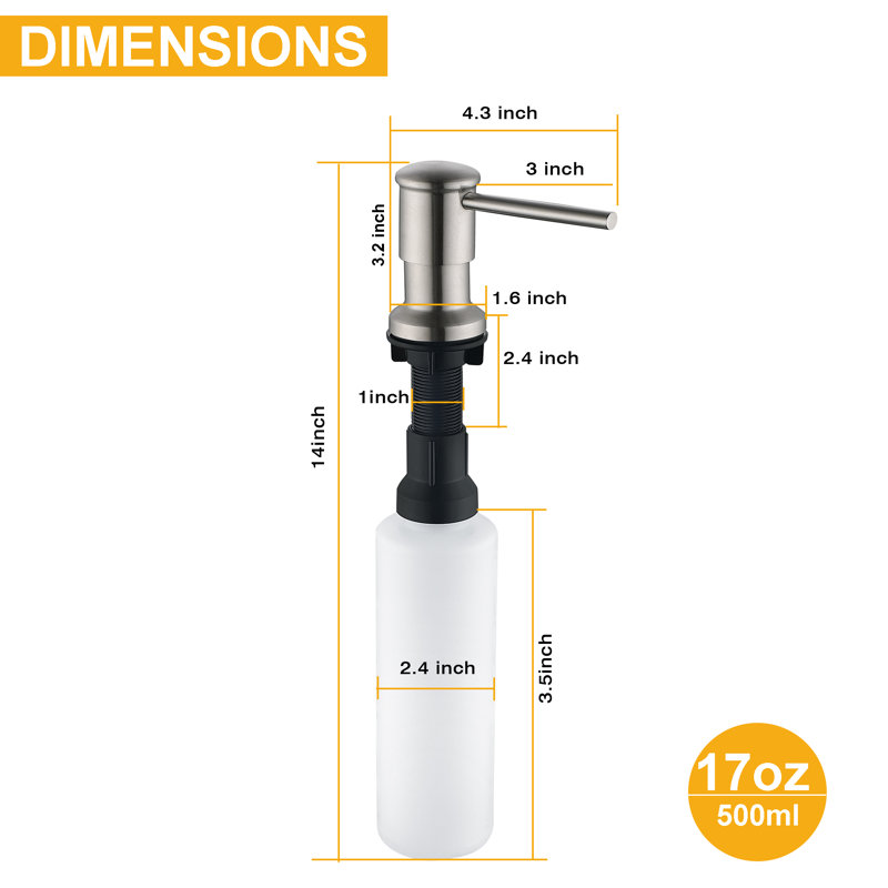 Robinet de cuisine à bec rétractable à poignée simple en acier inoxydable avec distributeur de savon en nickel brossé