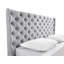 Grand lit de rangement Parker en velours gris.