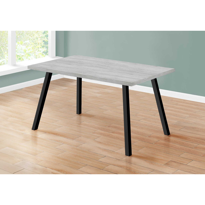 Kaylum Dining Table, 60" Rectangular, Kitchen, Dining Room, Metal, Laminate, Contemporary, Gray