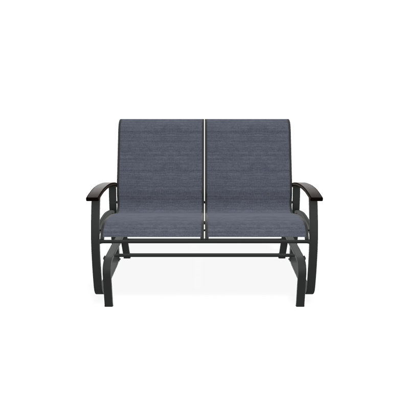 Belle Isle Outdoor Glider, Night, Kona P10, Textured Graphite