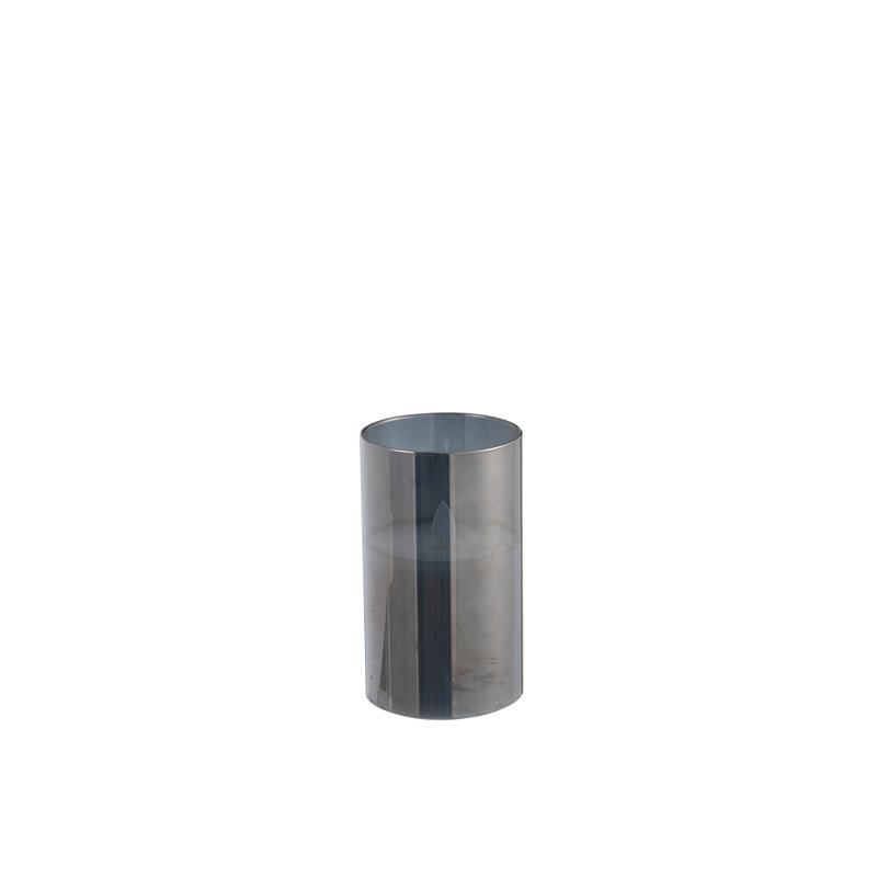 Unscented Jar Candle with Glass Holder, Grey