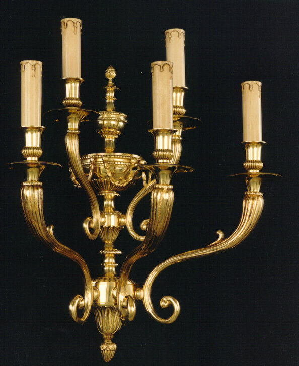 Delvecchio Candle Wall Light, French Gold
