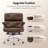 Mid Back Brown Genuine Leather Swivel Office Chair With Aluminum Base-1408023181
