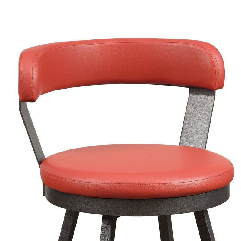 Tabouret de bar et de comptoir Hardouin, Bar haut (siège d'une hauteur de 30,25 po), Rouge