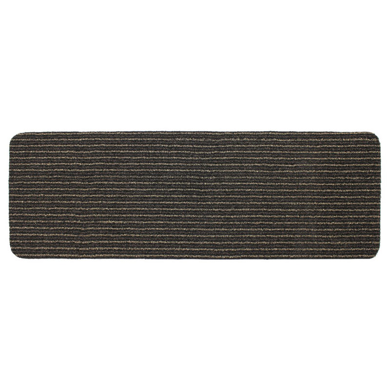 Infinity Runner Non-Slip Striped Doormat, Brown