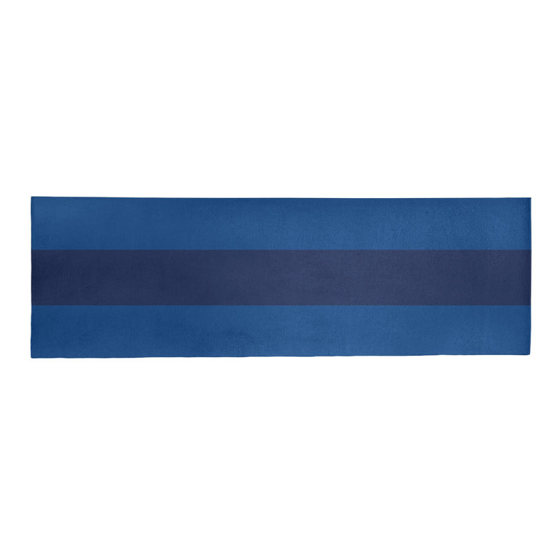 Tapis bleu royal/bleu marine tissé à plat Toronto, Tapis de couloir 2 pi 6 po x 8 pi