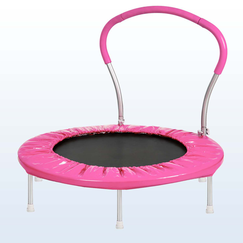 THKOTY Round Kid / Toddler Trampoline, Pink