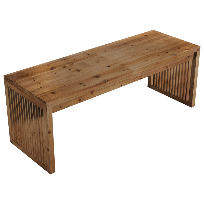 Wood Top Dining Table with Wood Base