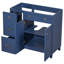 Meuble-lavabo bleu 36 po, lavabo non inclus