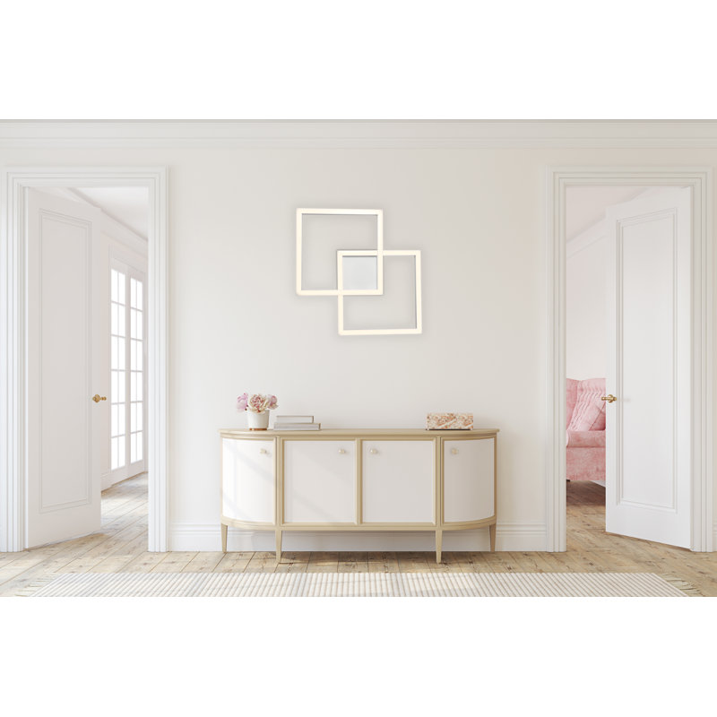 Plafonnier encastré à DEL 18,5 po Chelette, Noir, H 3,5 po x L 18,5 po x P 18,5 po