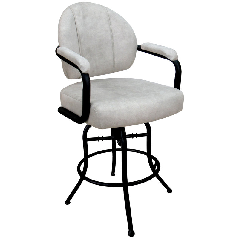 Tabouret de bar pivotant et inclinable en métal 26 po ou 30 po Dahlstrom - M-70, Noir, Stuc Outlier