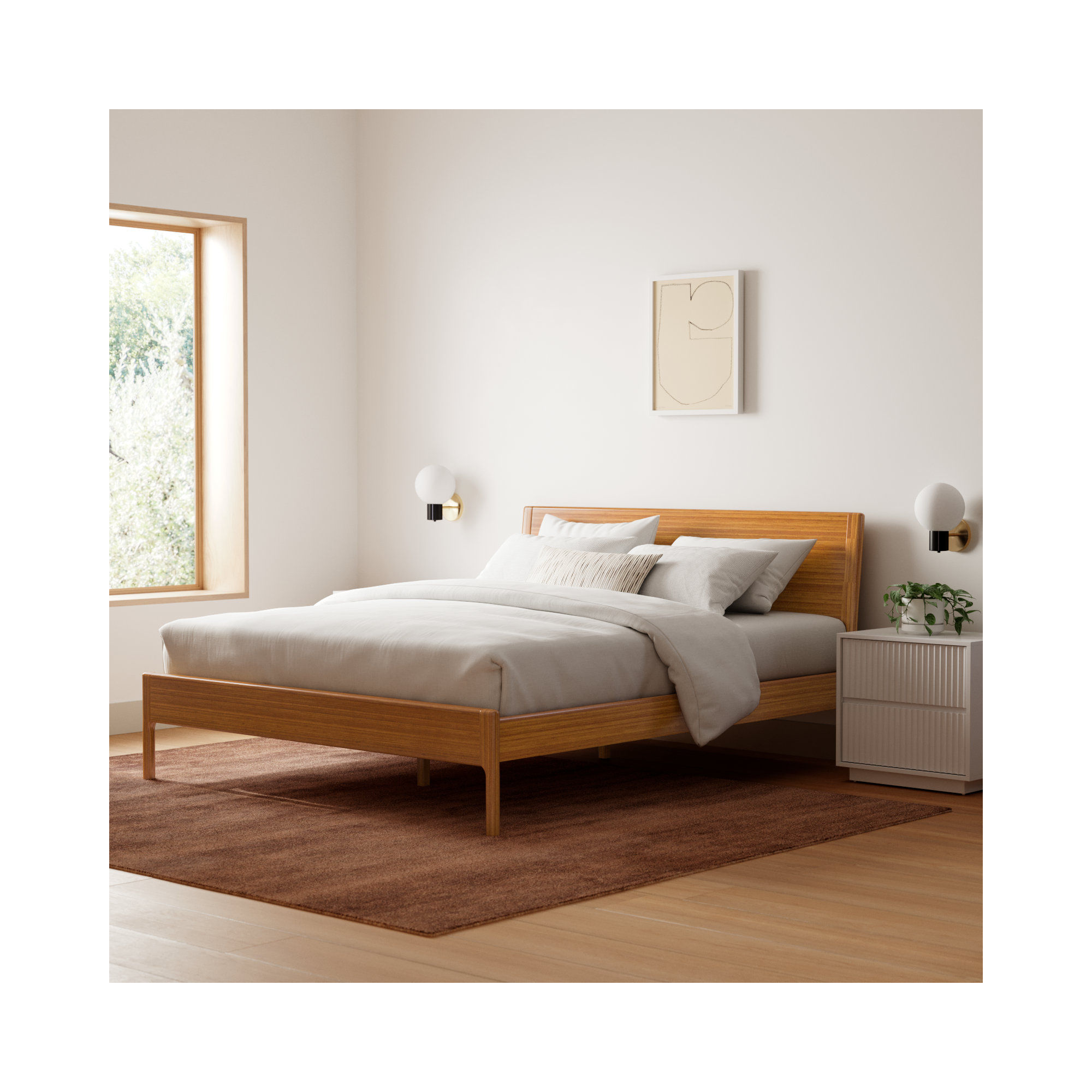 Benicio Solid Wood Bed, King