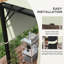 Auvent de remplacement en polyester brun Outsunny