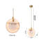 Luminaire suspendu 1 lumière DEL en acier inoxydable doré avec albâtre espagnol rond-1775871077-1775871078