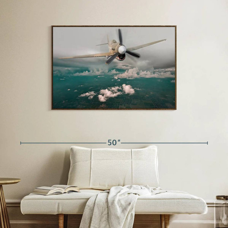 Avion Curtiss P 40 Warhawk, Cadre flottant noyer, 40 po x 27 po