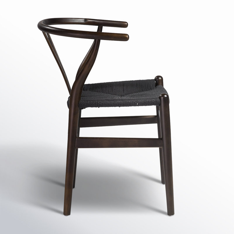Fairbanks Windsor Back Side Chair, Black/Walnut