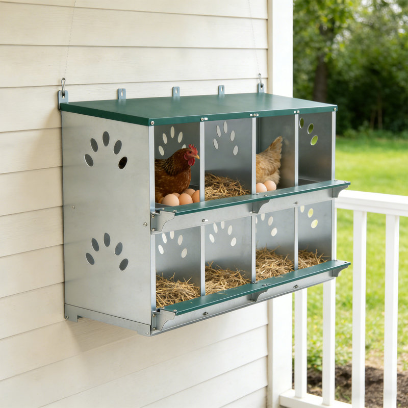 Boîtes de nidification pour poulets, boîte de nidification pour poulets 8 compartiments