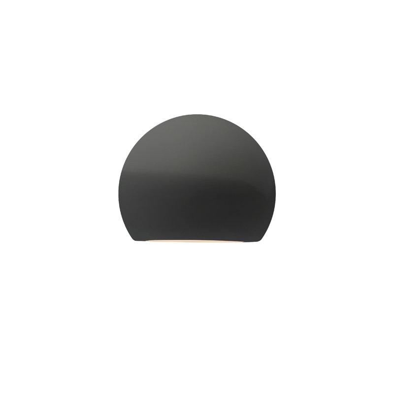 Azem Ceramic LED Wall Sconce, Gloss Gray