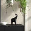 Figurine décorative d'éléphant en céramique avec style glamour pour la décoration intérieure - objet de sculpture animalière moderne pour le bureau ou décorations pour le salon - noir-230324744-230324745