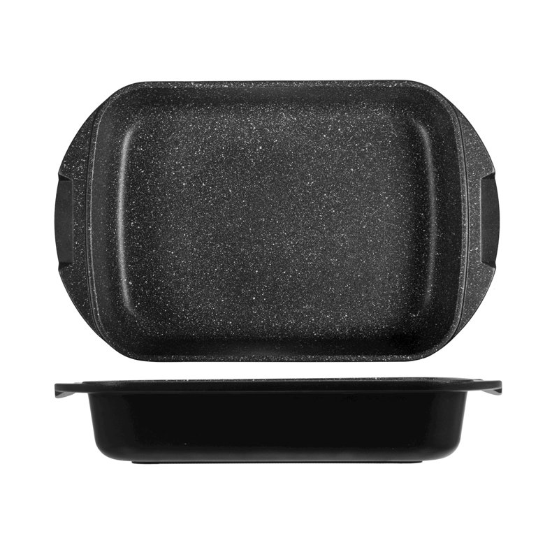 H&H Non-Stick Aluminium Rectangle Braiser with Lid, 35cm