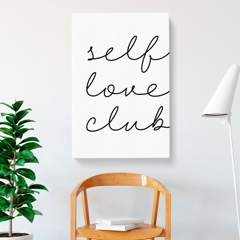 Self Love Club - Wrapped Canvas, 50cm H x 35cm W x 3cm D