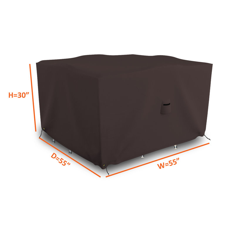 Covers & all Outdoor Square Table & Chair Set Cover, 1000D PVC-Coated Heavy Duty Waterproof Patio Furniture Cover, UV & Tear-Resistant with Air Vents & Drawstrings