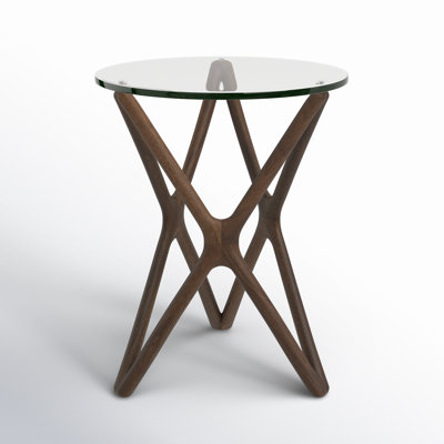 Lark Glass Top End Table