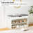Shoe Storage Bench With Cushion, Entryway Bench With Lift Top Storage Box, 2-Tier Shoe Rack Bench, Adjustable Shelf, For Hallway, Bedroom, Cloakroom, White And Grey