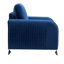 Fauteuil en velours bleu jiaya
