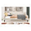 Lit de jour double capitonné capitonné, beige