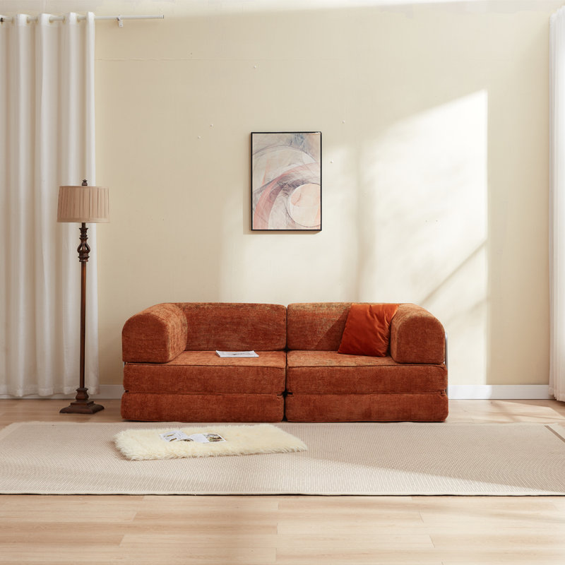 Upholstered Daybed, Orange
