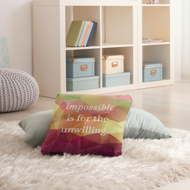 Reversible Throw Pillow, 30" H x 30" W, Rainbow Pyrite