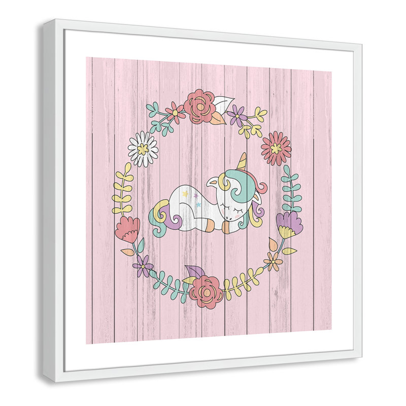 Décoration murale pour enfants, Encadré de boîte blanc, H 27,5 po x l 27,5 po x P 1,19 po