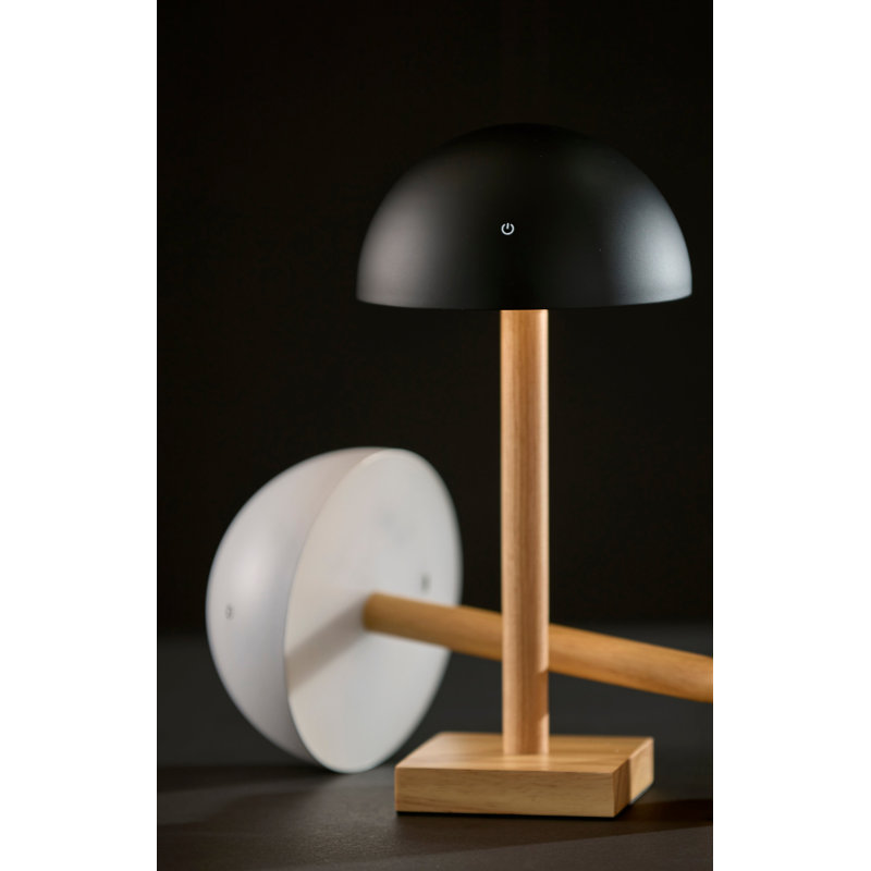 Nash LED Cordless Table Lamp, Black, Black