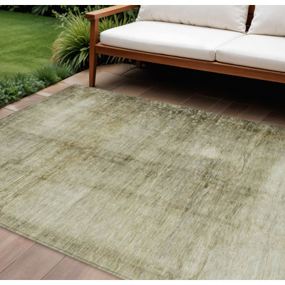 Tapis extérieur lavable abstrait taupe beige et chocolat 10 pi x 14 pi