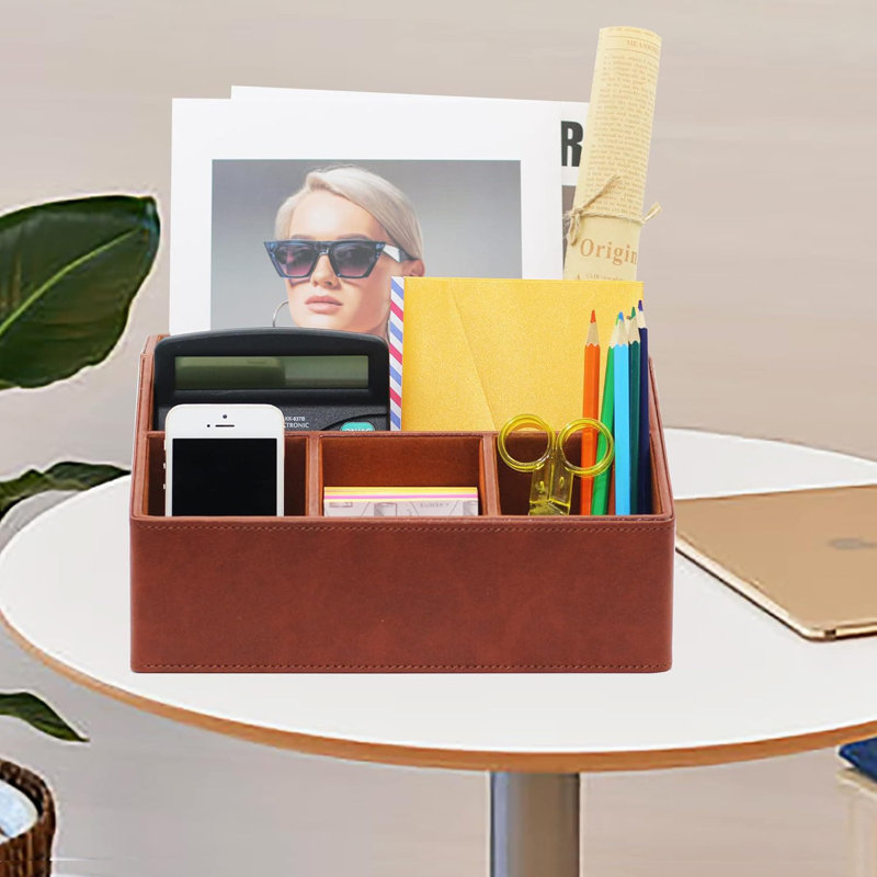 Leather Desk Organiser